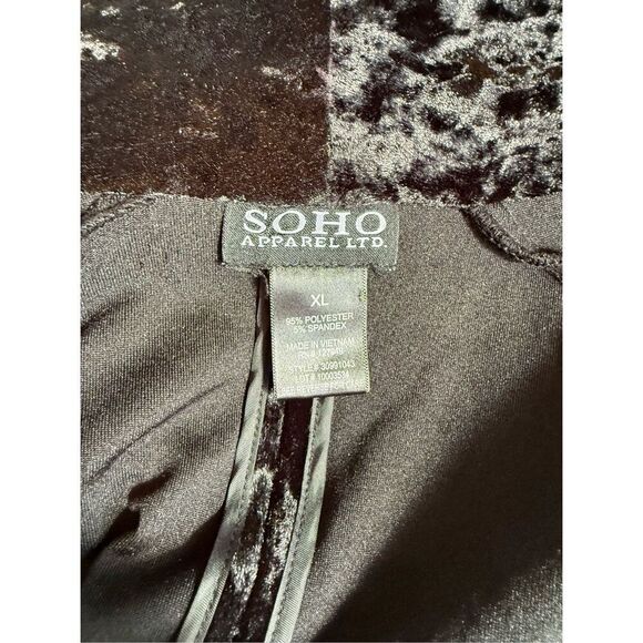 SOHO Apparel Ltd Crushed Velvet Blazer/Jacket Open Front Sz. XL - Picture 6 of 7